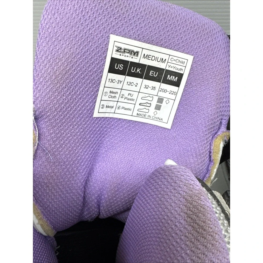 2PM Sport Girls Cytia Purple Adjustable Illuminating Inline Skates Size Medium